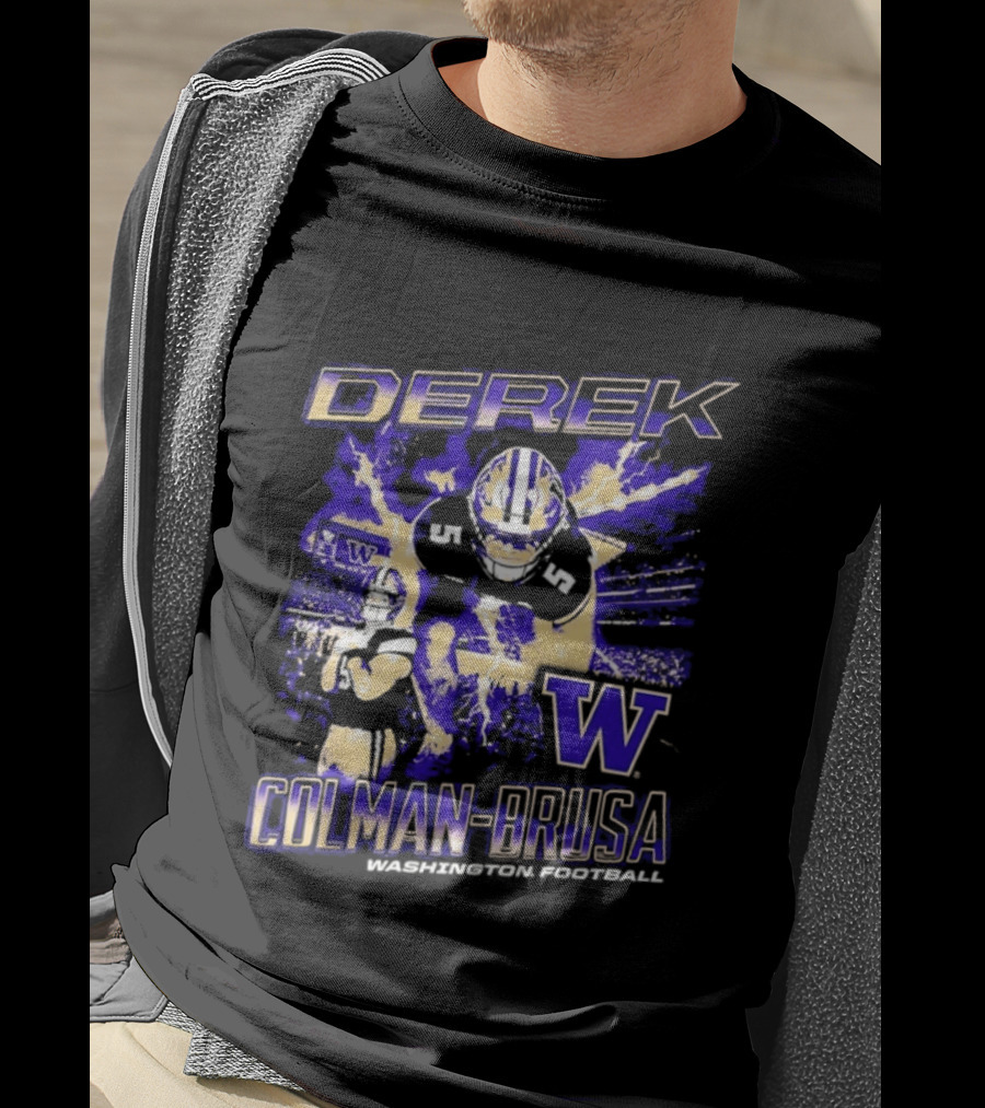 Derek Colman Brusa Washington State Football Huskies W Wildcats T-Shirt