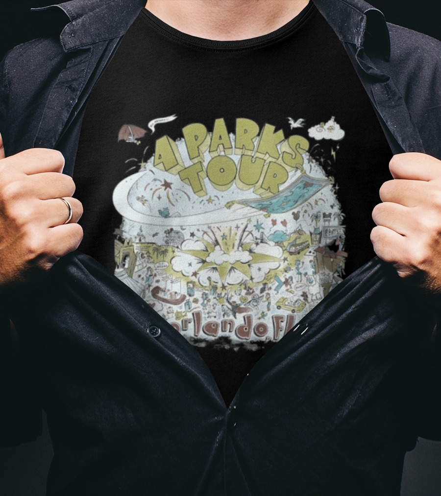 Dookie 4 Parks Tour Orlando FL Colorful Adventure T-Shirt