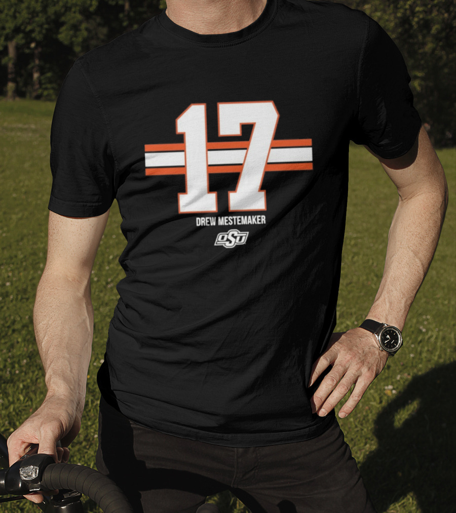 Drew Mestemaker 17 Oklahoma State OSU Football NCAA T-Shirt