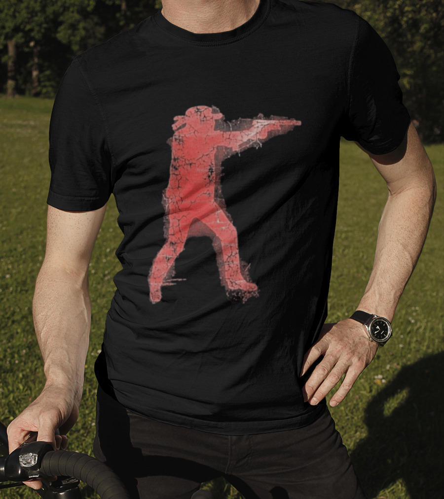 Jordan Salinas Idaho Twin Falls Hero Red Cracked Shooter T-Shirt