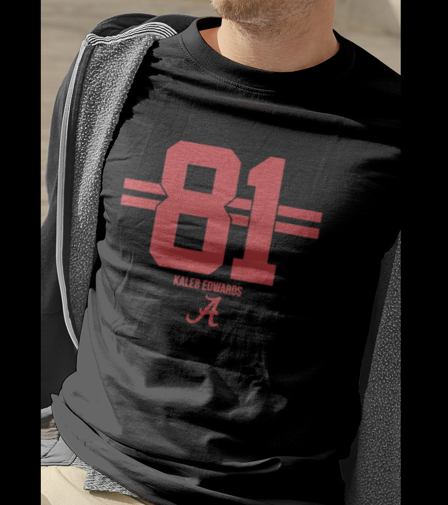 Kaleb Edwards 81 Alabama Crimson Tide NCAA Football T-Shirt
