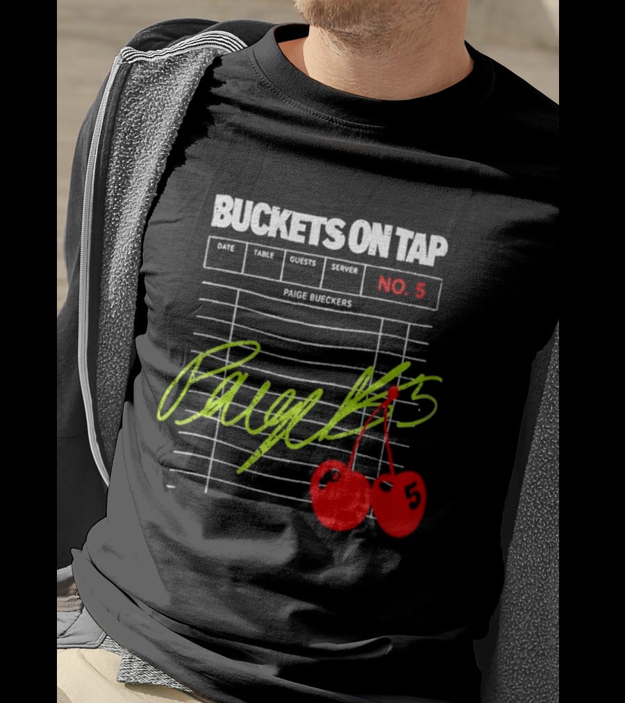 Buckets On Tap Paige Bueckers No. 5 T-Shirt