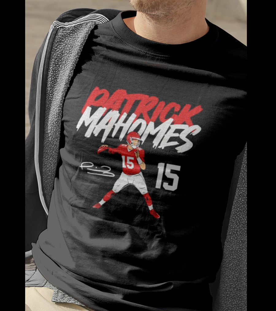 Patrick Mahomes 15 KC Chiefs Signature Pose 2026 Star T-Shirt