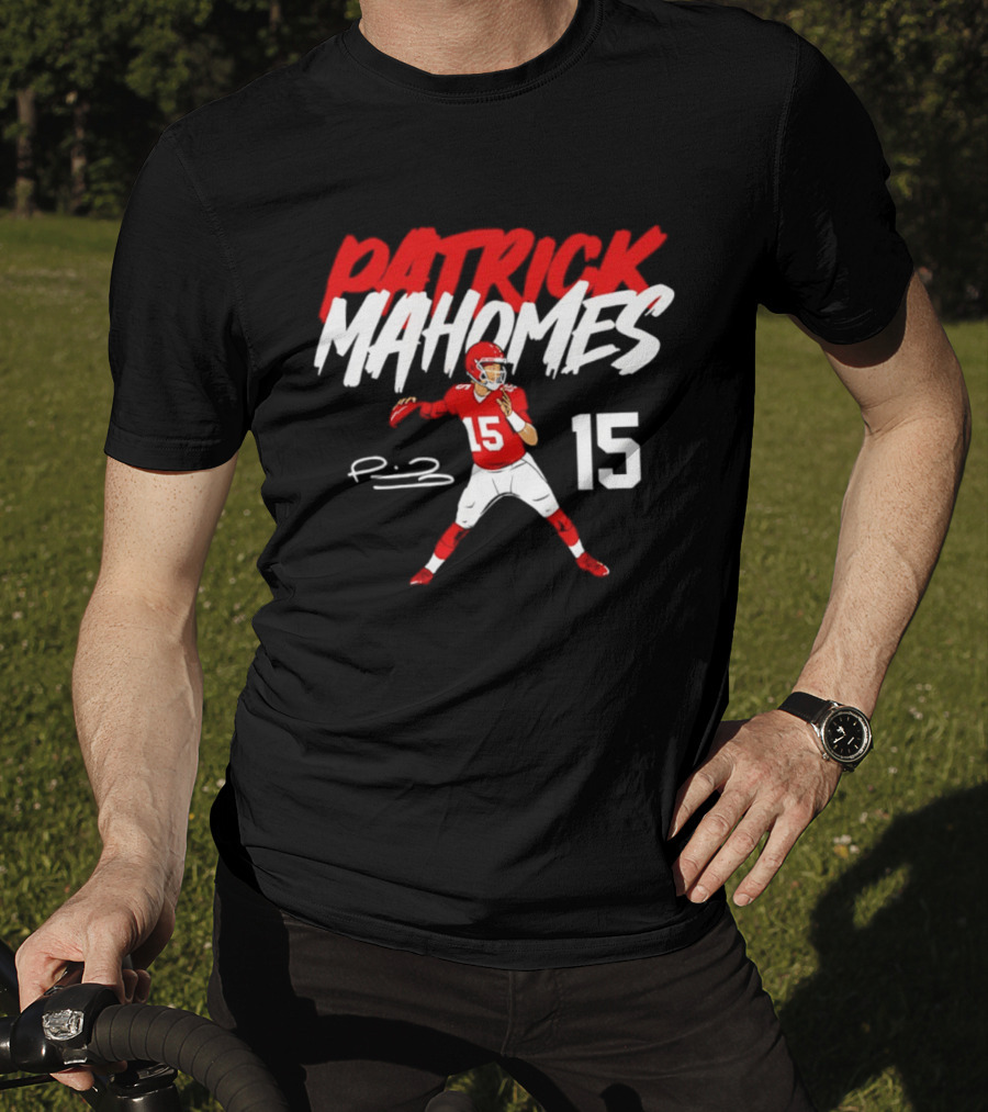 Patrick Mahomes 15 KC Chiefs Signature Pose 2026 Star T-Shirt