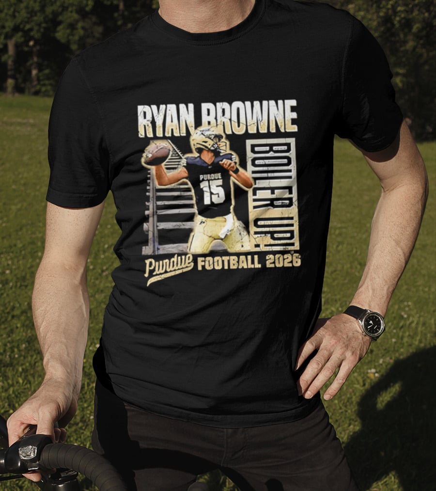 Ryan Browne Purdue Football Boiler Up 2026 T-Shirt