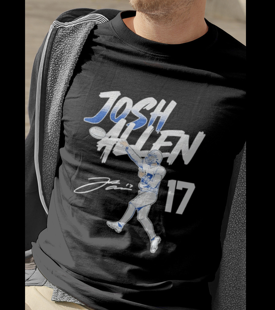 Josh Allen 17 Buffalo Bills Football Star 2026 Pose T-Shirt