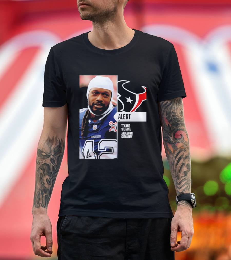 Texans Alert Signing Jadeveon Clowney NFL T-Shirt