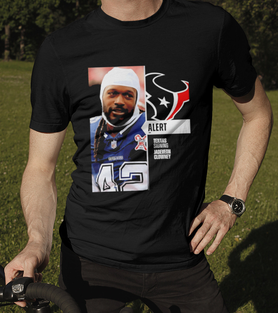 Texans Alert Signing Jadeveon Clowney NFL T-Shirt