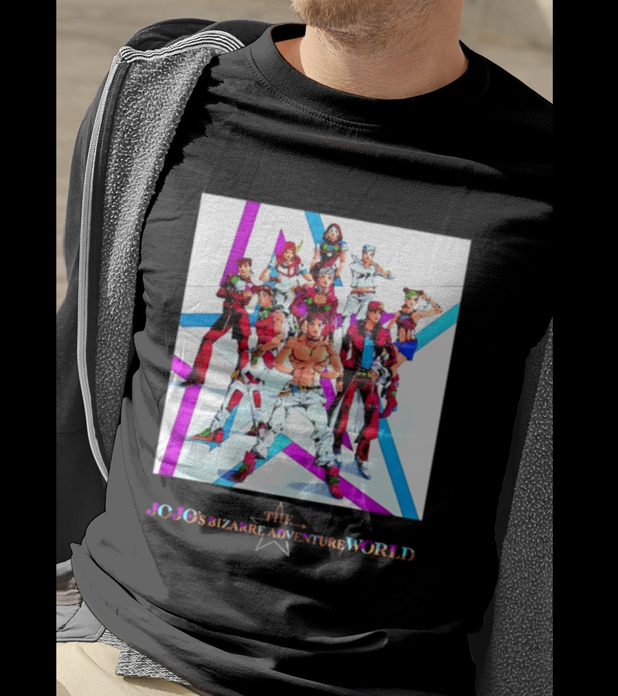 The JoJo's Bizarre Adventure World Anime Characters Ensemble T-Shirt