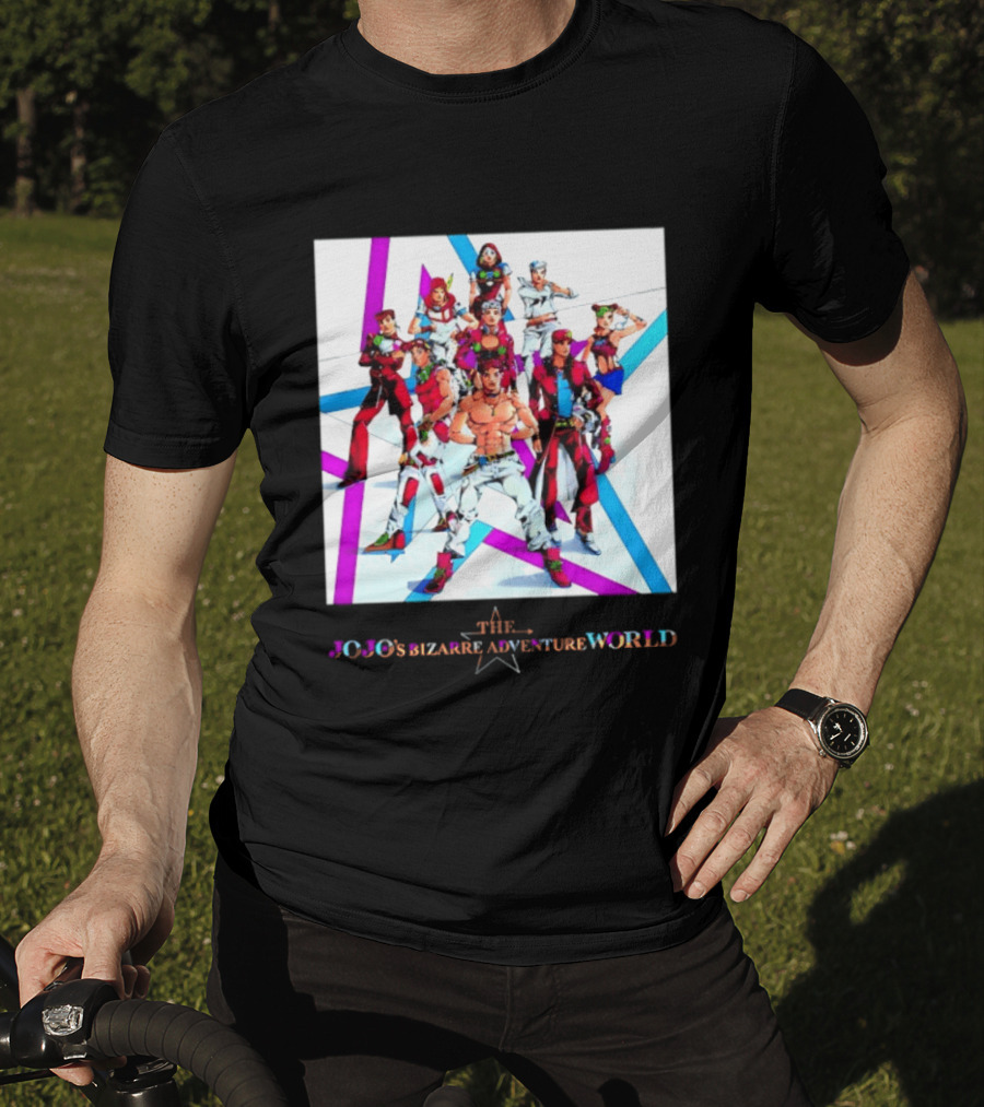 The JoJo's Bizarre Adventure World Anime Characters Ensemble T-Shirt