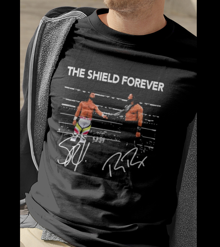 The Shield Forever Roman Reigns Seth Rollins Iconic Wrestling Partnership T-Shirt