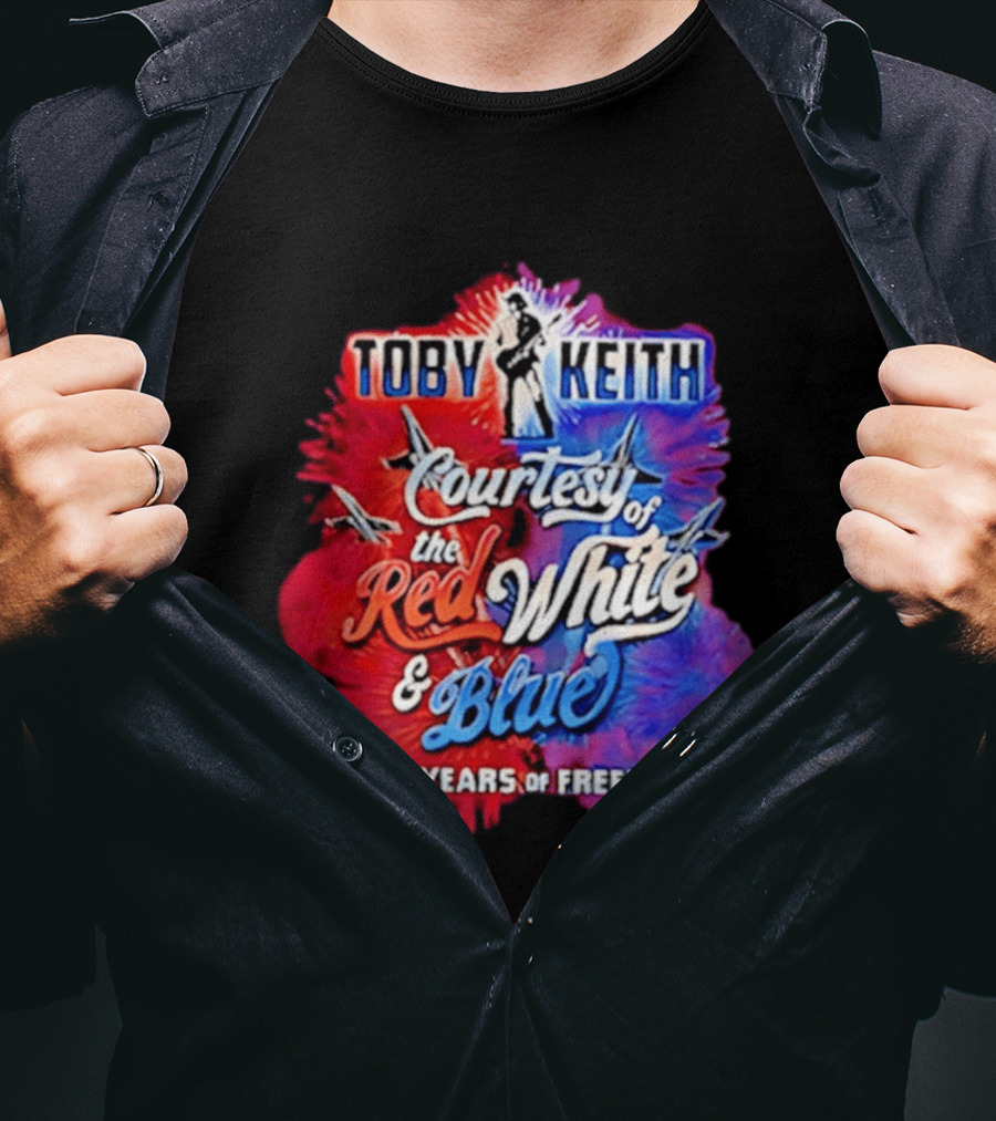 Toby Keith Courtesy Of The Red White And Blue 250 Years Of Freedom Jets T-Shirt