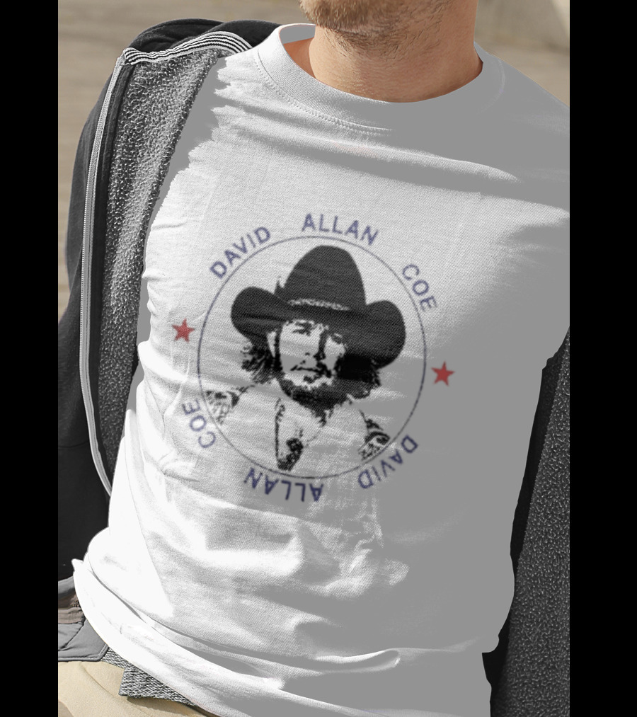 David Allan Coe DAC 18 X Rated Hits Outlaw Country Music Cowboy Hat Stars T-Shirt