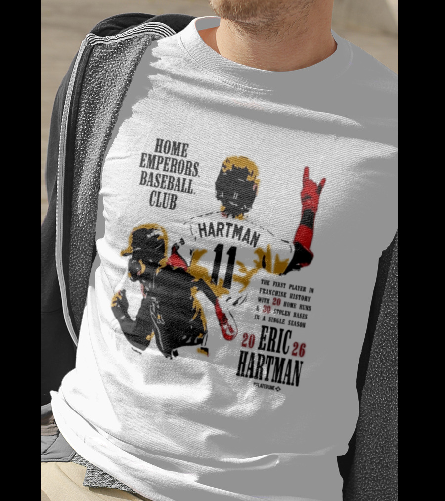 Eric Hartman Rome Emperors Baseball Club 2030 Season T-Shirt