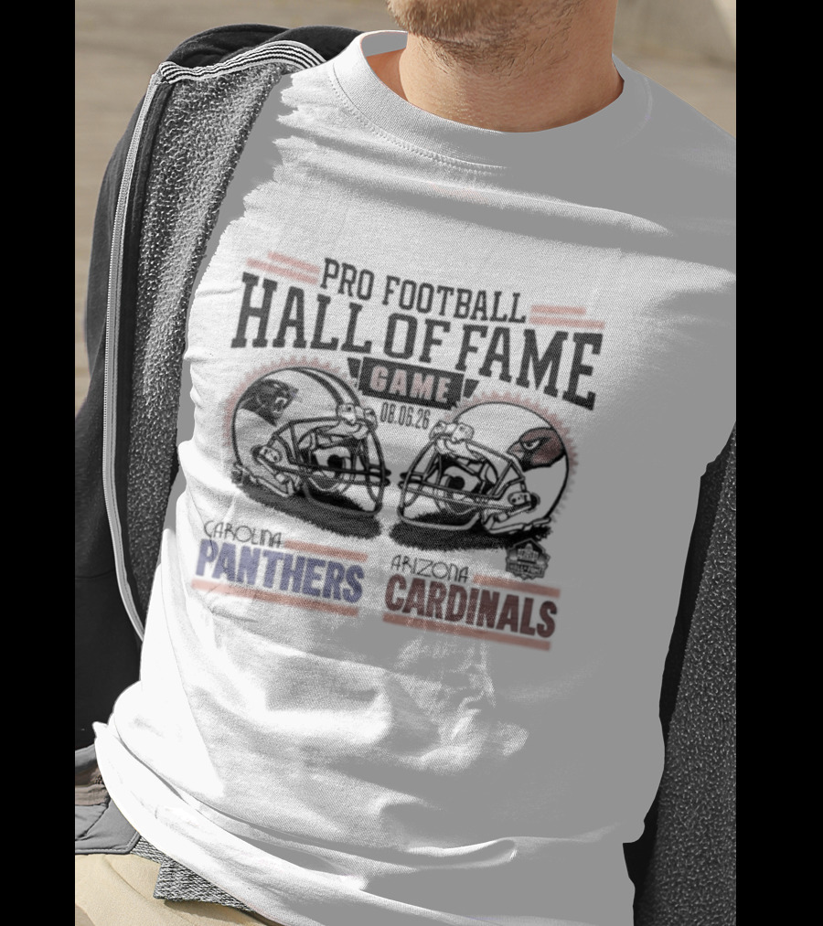 Pro Football Hall Of Fame Game 2026 Carolina Panthers Arizona Cardinals Matchup T-Shirt