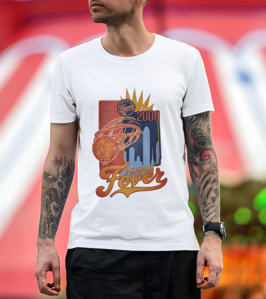 Indiana Fever Est 2000 Basketball Skyline T-Shirt