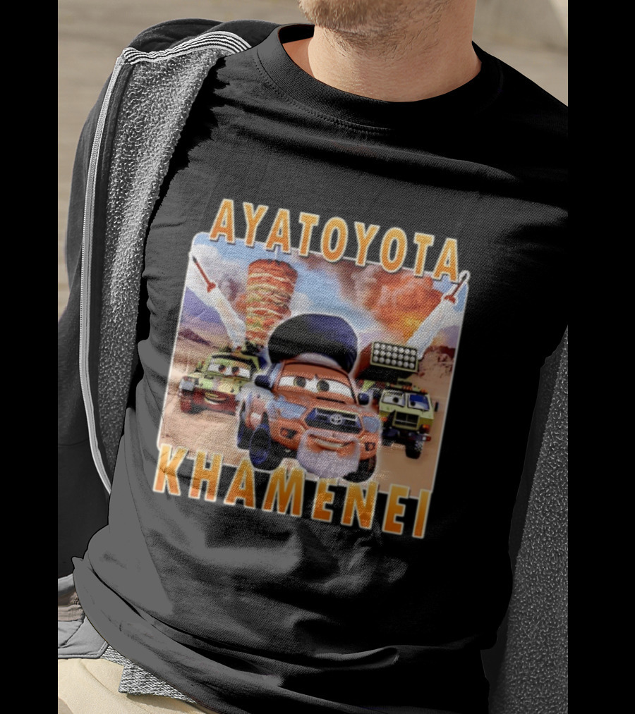 Ayatoyota Khamenei Toyota Ayatollah Car Rockets Desert Helicopter T-Shirt