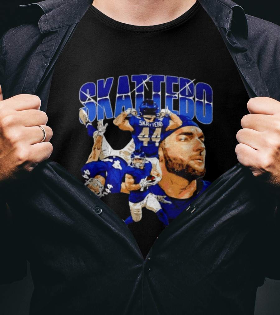 New York Giants Cameron Skattebo 44 Football Player Action Collage T-Shirt
