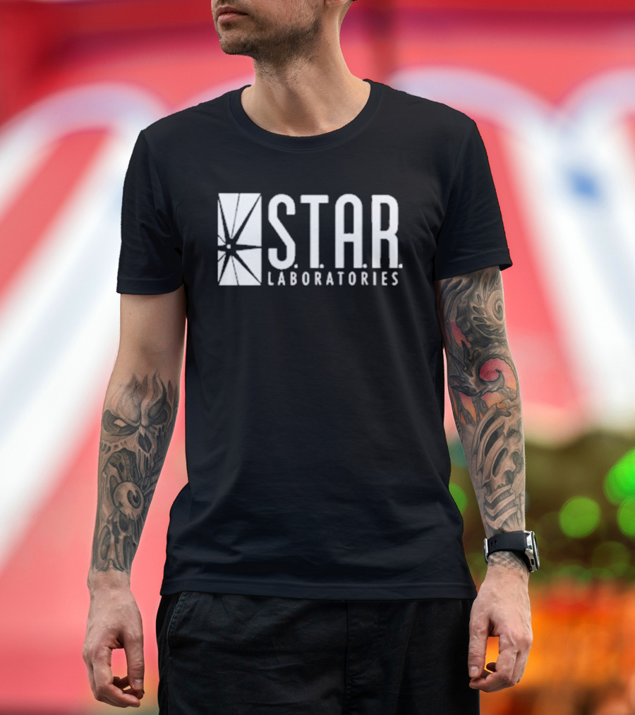 S.T.A.R. Laboratories Grant Gustin Barry Allen The Flash Dark Navy T-Shirt