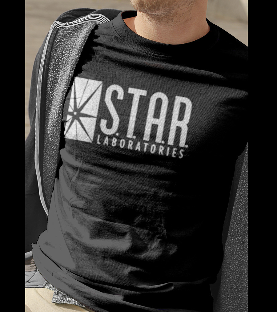 S.T.A.R. Laboratories Grant Gustin Barry Allen The Flash Dark Navy T-Shirt