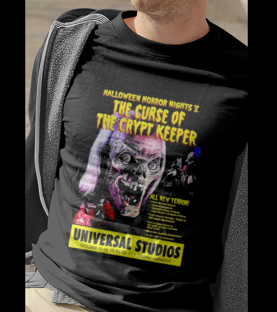 Halloween Horror Nights V The Curse Of The Crypt Keeper Universal Studios 40 Nights Of Terror Universal Studios Midnight T-Shirt