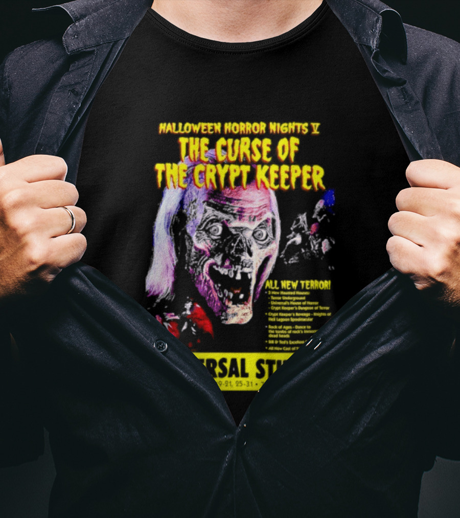 Halloween Horror Nights V The Curse Of The Crypt Keeper Universal Studios 40 Nights Of Terror Universal Studios Midnight T-Shirt