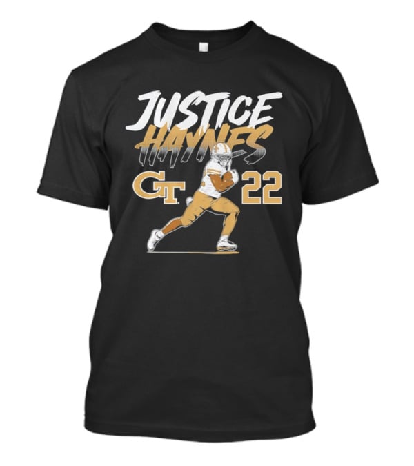 Justice Haynes 22 Georgia Tech Yellow Jackets Football All Star T-Shirt