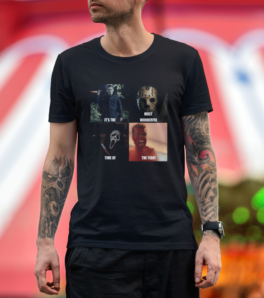 Halloween Horror Icons It's The Most Wonderful Time Of The Year T-Shirt