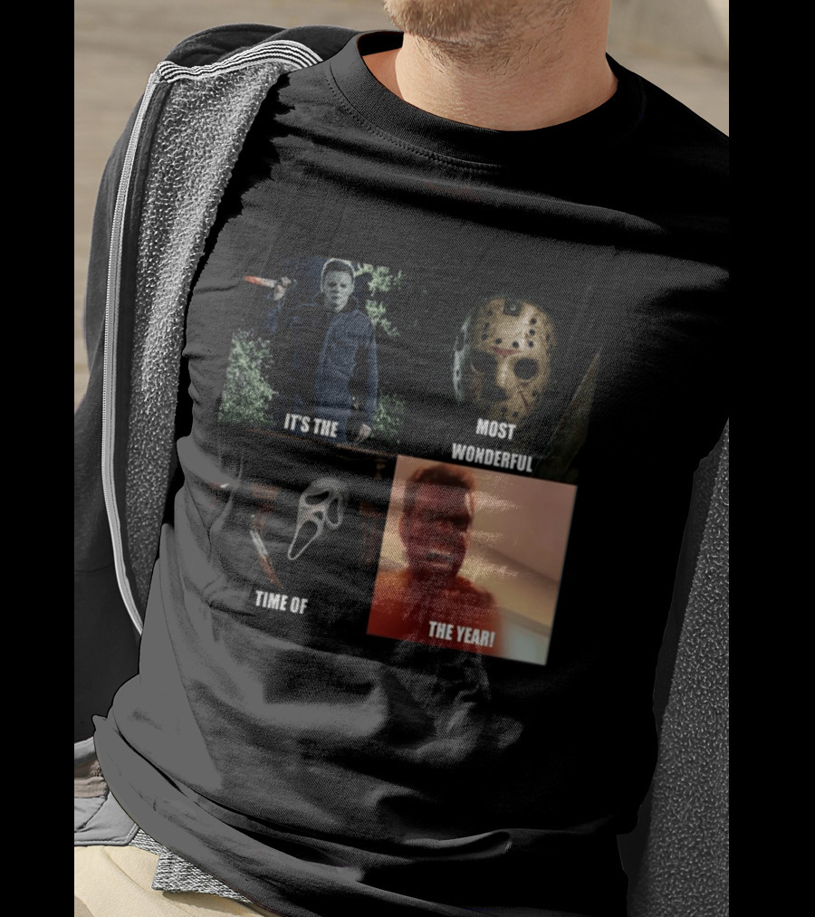 Halloween Horror Icons It's The Most Wonderful Time Of The Year T-Shirt