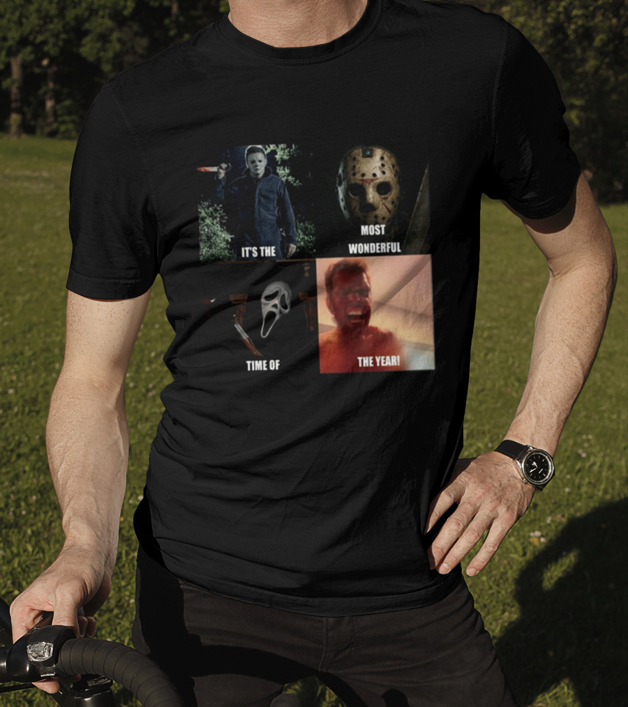 Halloween Horror Icons It's The Most Wonderful Time Of The Year T-Shirt
