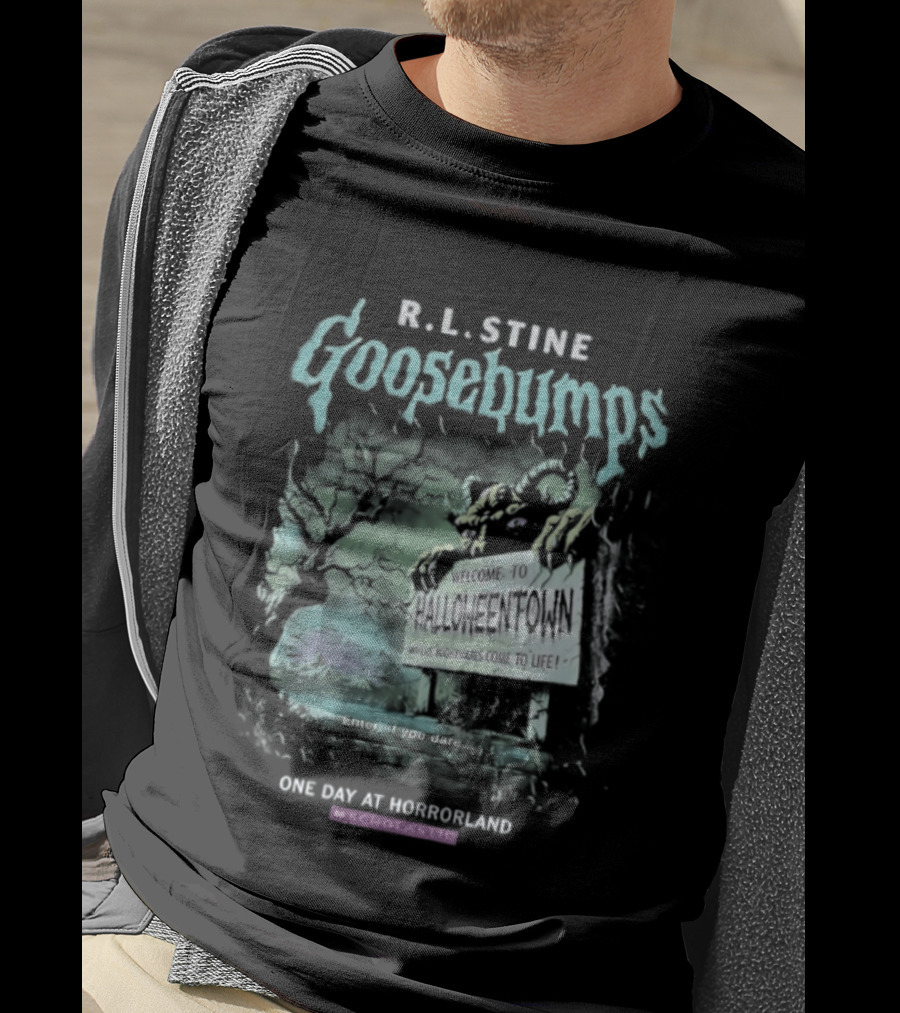 R.L. Stine Goosebumps One Day At Horrorland Halloween T-Shirt