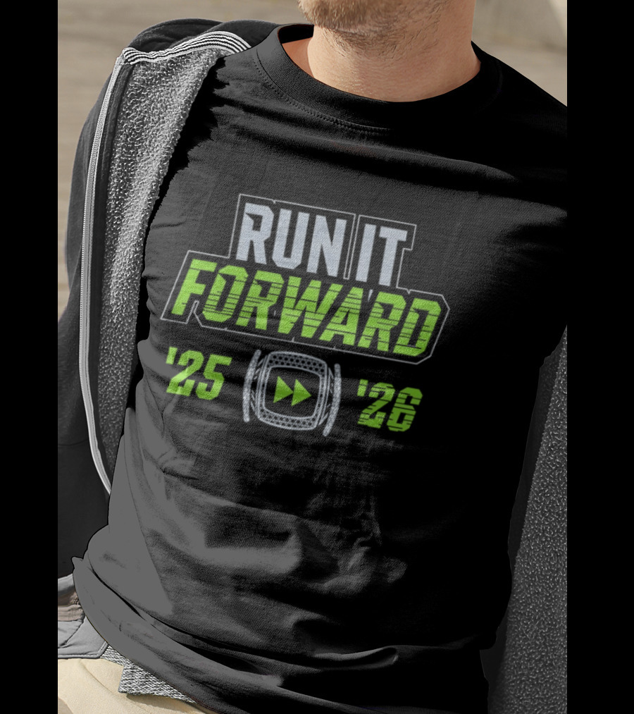 Seattle Seahawks Run It Forward 25 26 Ring T-Shirt