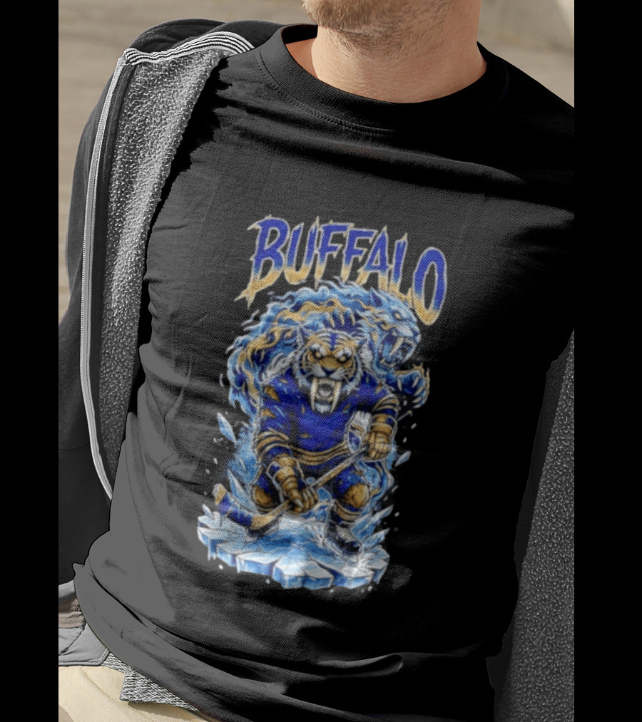 Buffalo Sabres Sabretooth Ice Hockey Tiger Mascot Buffalo Sabres T-Shirt