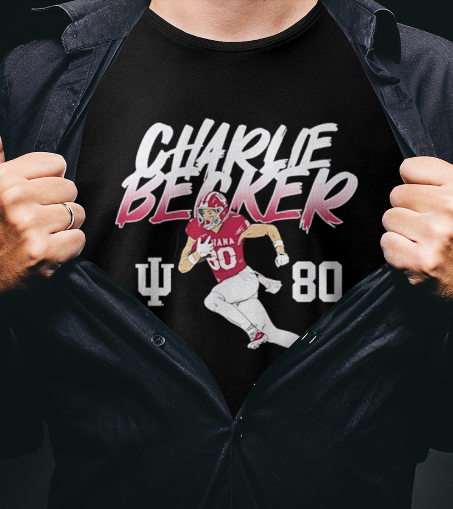 Charlie Becker Indiana Hoosiers 80 Pose With IU T-Shirt