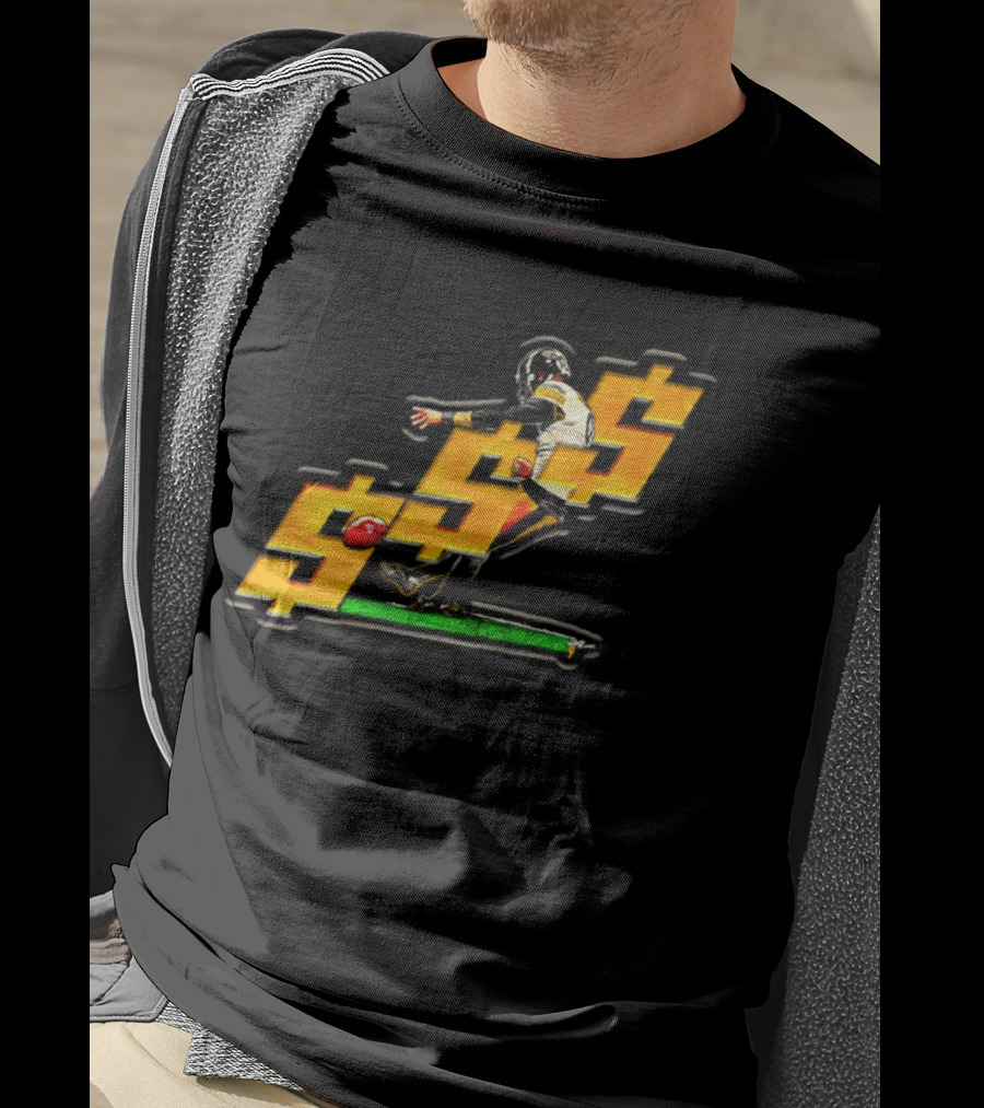 Pittsburgh Steelers Chris Boswell Kicking Football Dollar Sign T-Shirt