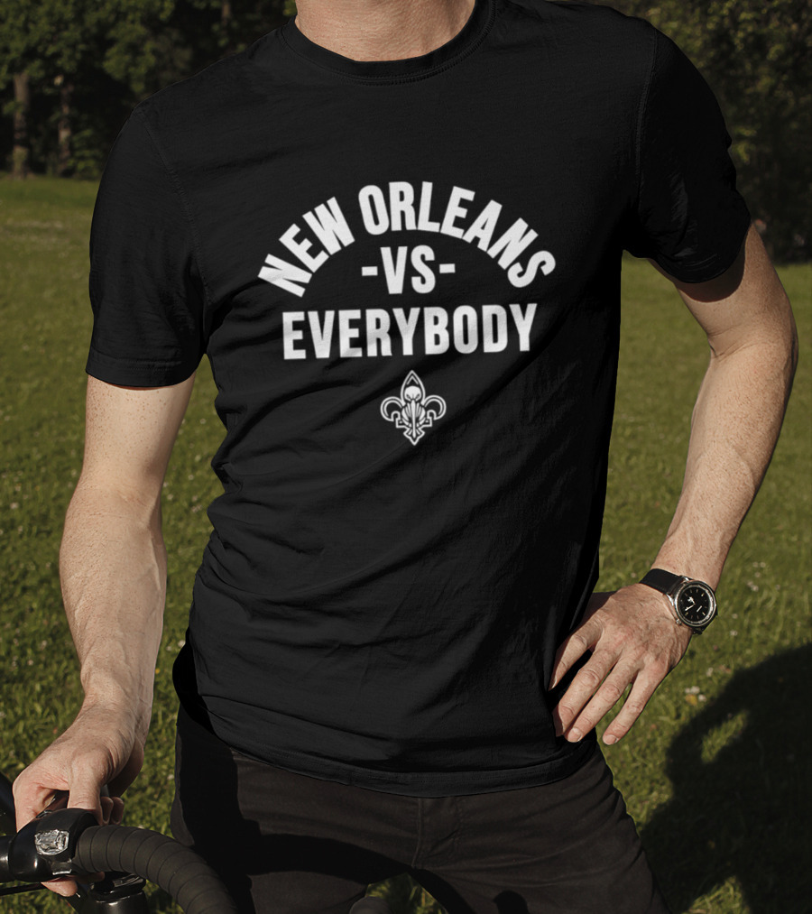 New Orleans Vs Everybody Fleur De Lis NBA Pelicans T-Shirt