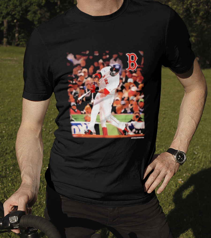 Boston Red Sox David Ortiz Iconic Swing Moment T-Shirt
