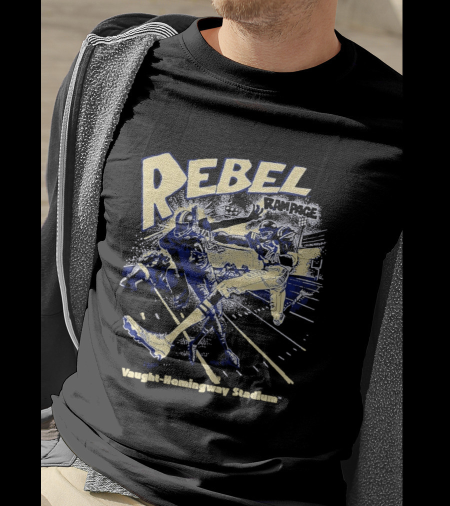 Rebel Rampage Ole Miss Football Vaught Hemingway Stadium T-Shirt