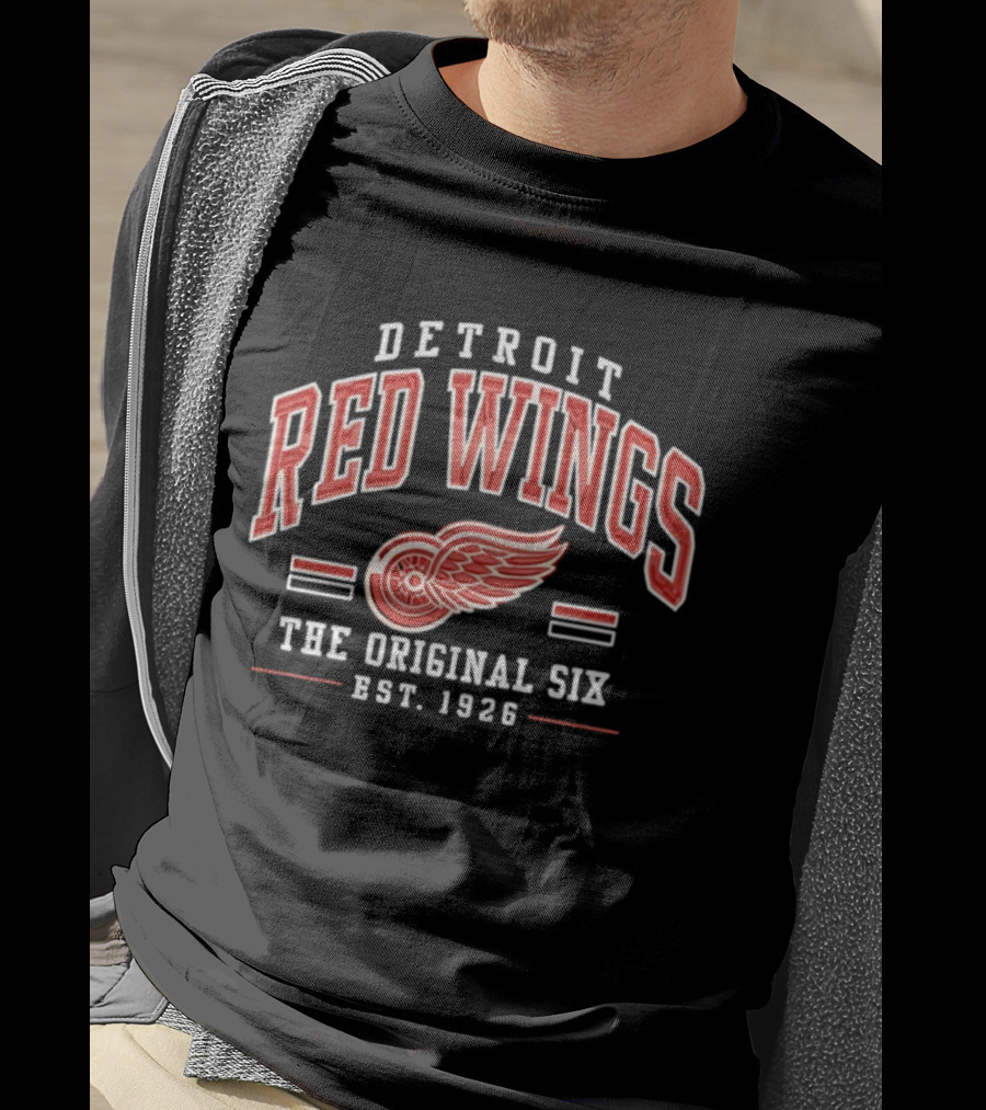 Detroit Red Wings The Original Six Est 1926 Vintage Hockey Team T-Shirt