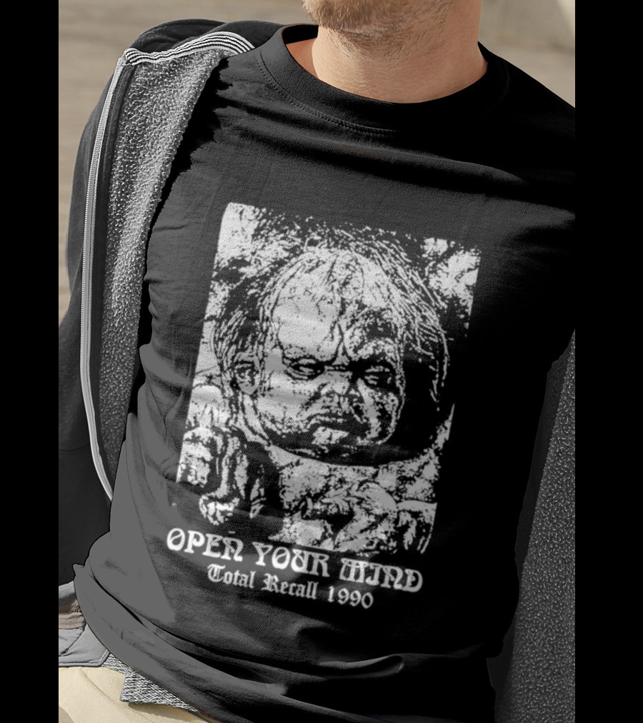 Open Your Mind Total Recall 1990 Arnold Schwarzenegger T-Shirt