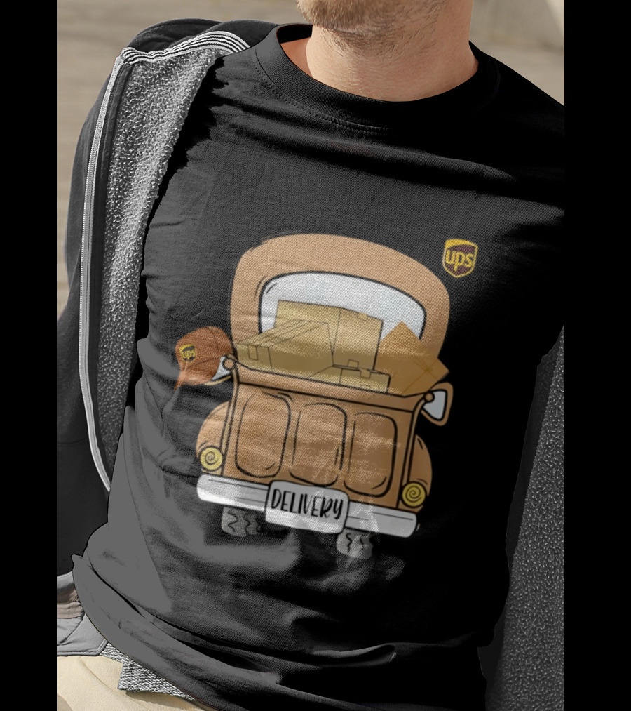 UPS Delivery Truck With Packages And Hat T-Shirt