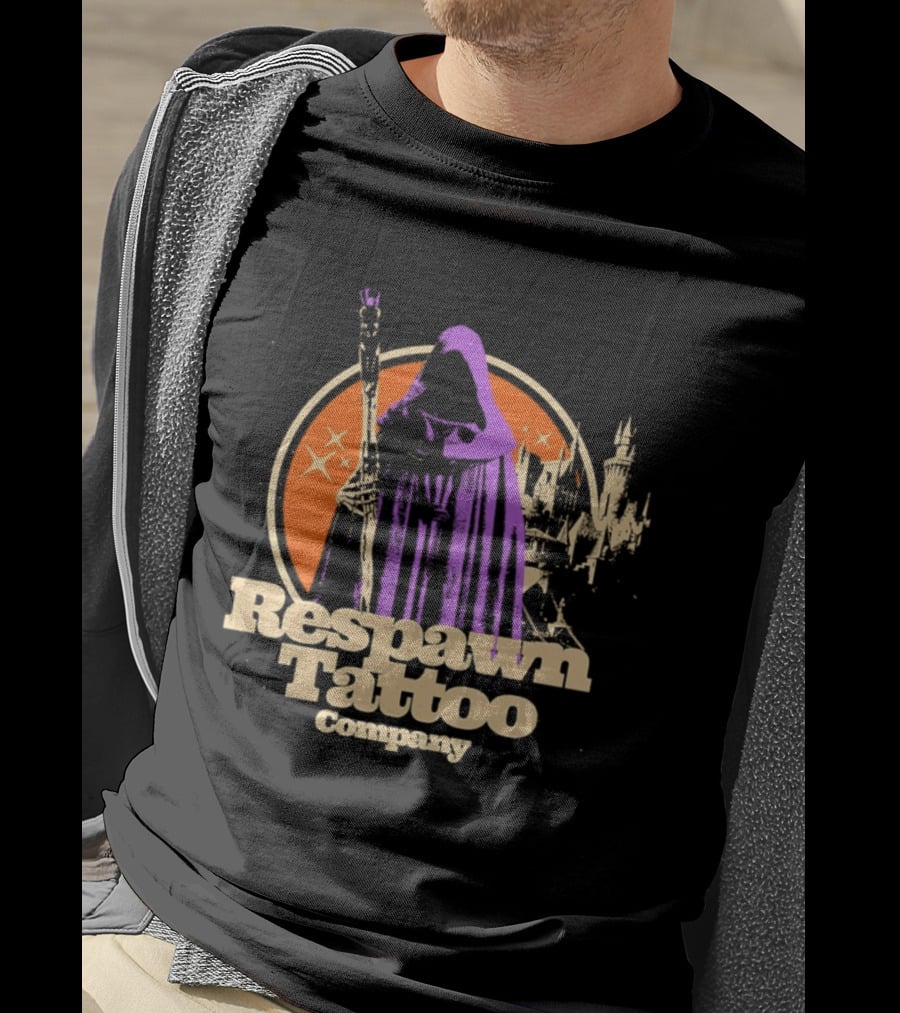 Respawn Tattoo Company Wizard Castle Grim Reaper T-Shirt