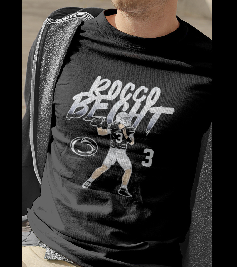 Rocco Becht Number 3 Penn State Football Pose Star T-Shirt