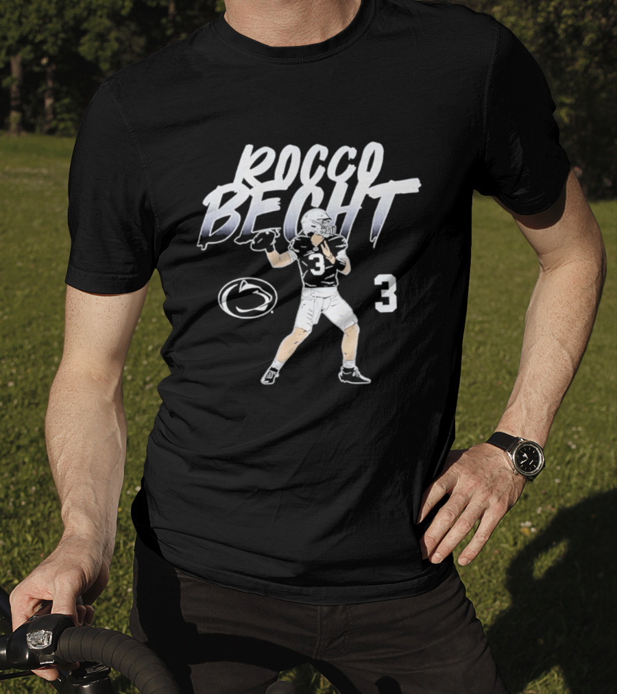 Rocco Becht Number 3 Penn State Football Pose Star T-Shirt