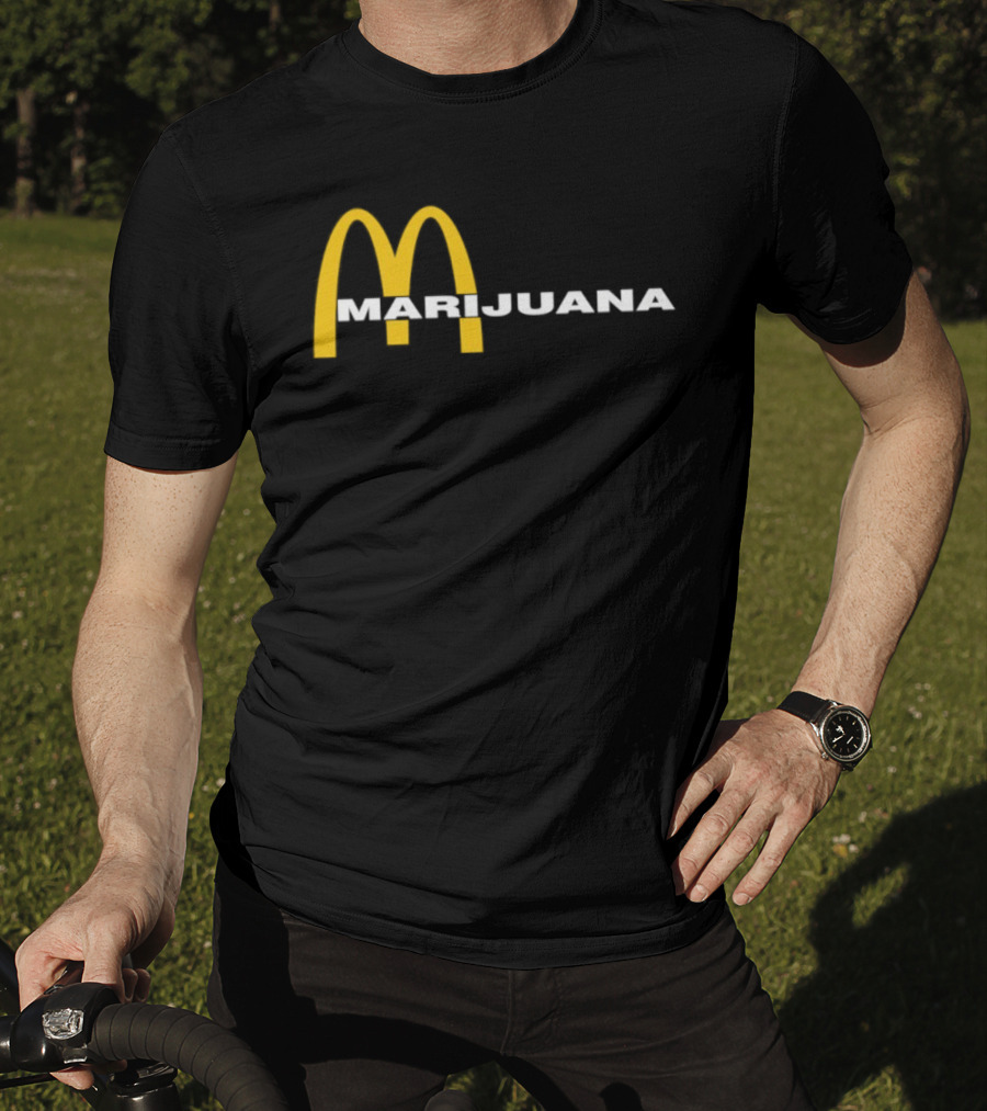 Marijuana Parody McDonald's Golden Arches T-Shirt