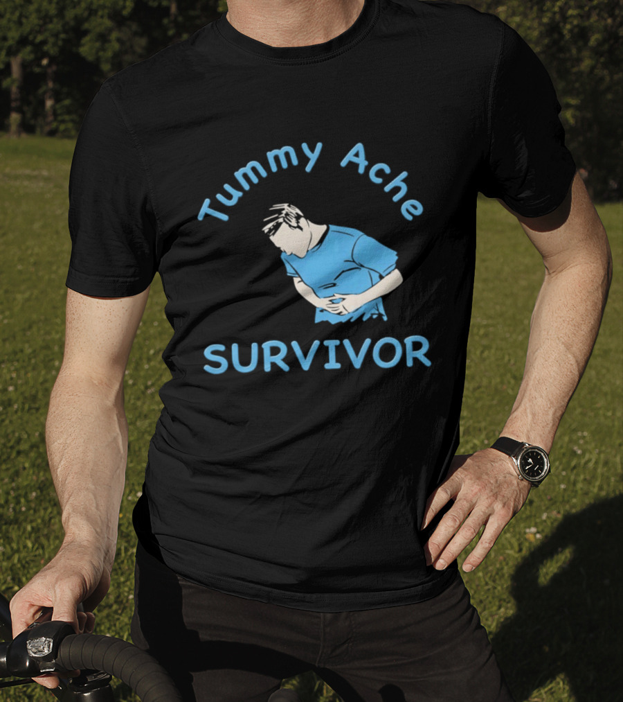 Tummy Ache Survivor Blue Figure T-Shirt