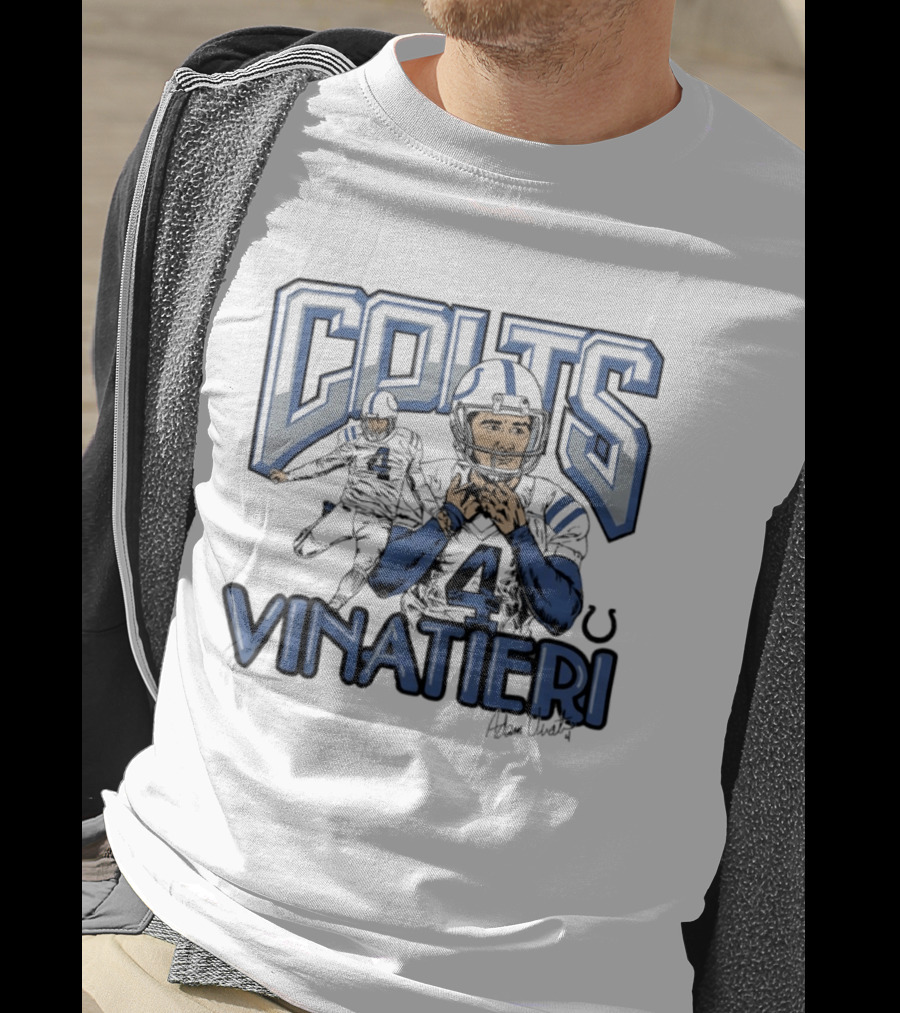Indianapolis Colts Adam Vinatieri Football Number 4 Fan Gear T-Shirt