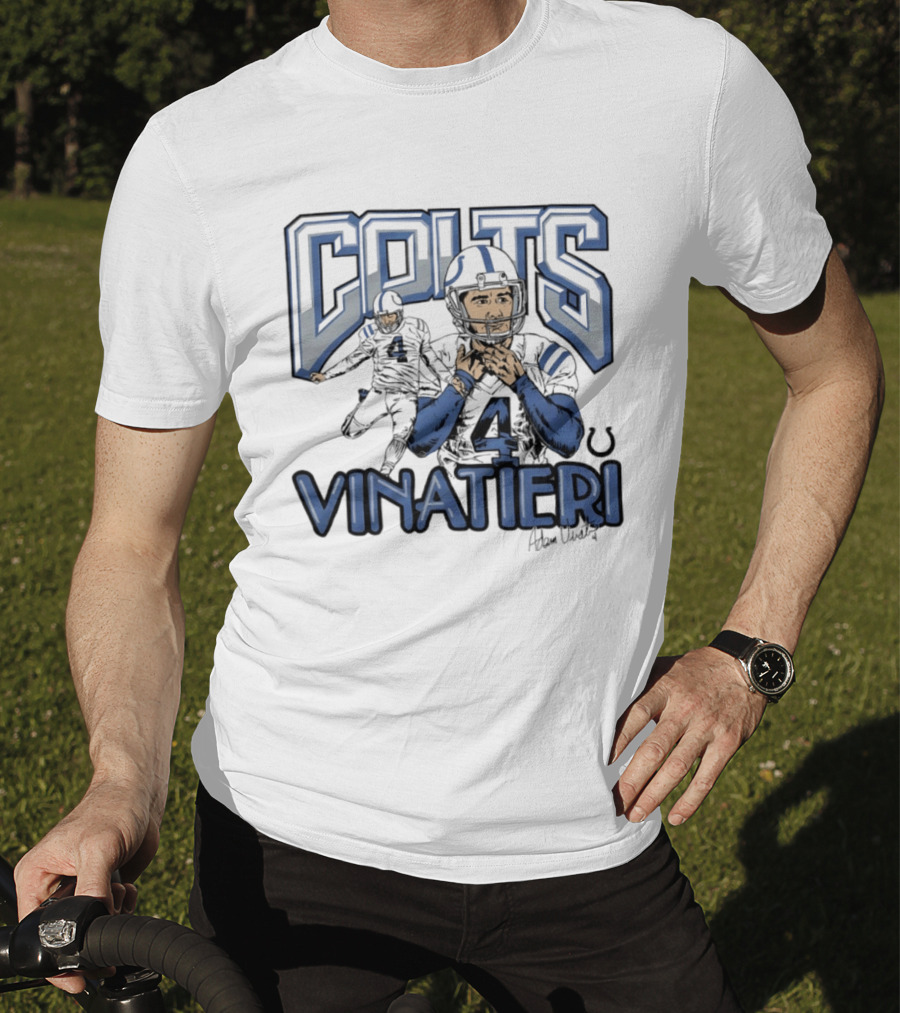 Indianapolis Colts Adam Vinatieri Football Number 4 Fan Gear T-Shirt