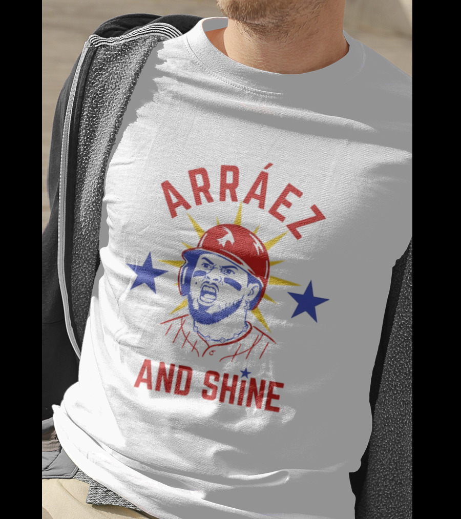 Philadelphia Phillies Arráez And Shine Baseball Starburst Promo T-Shirt