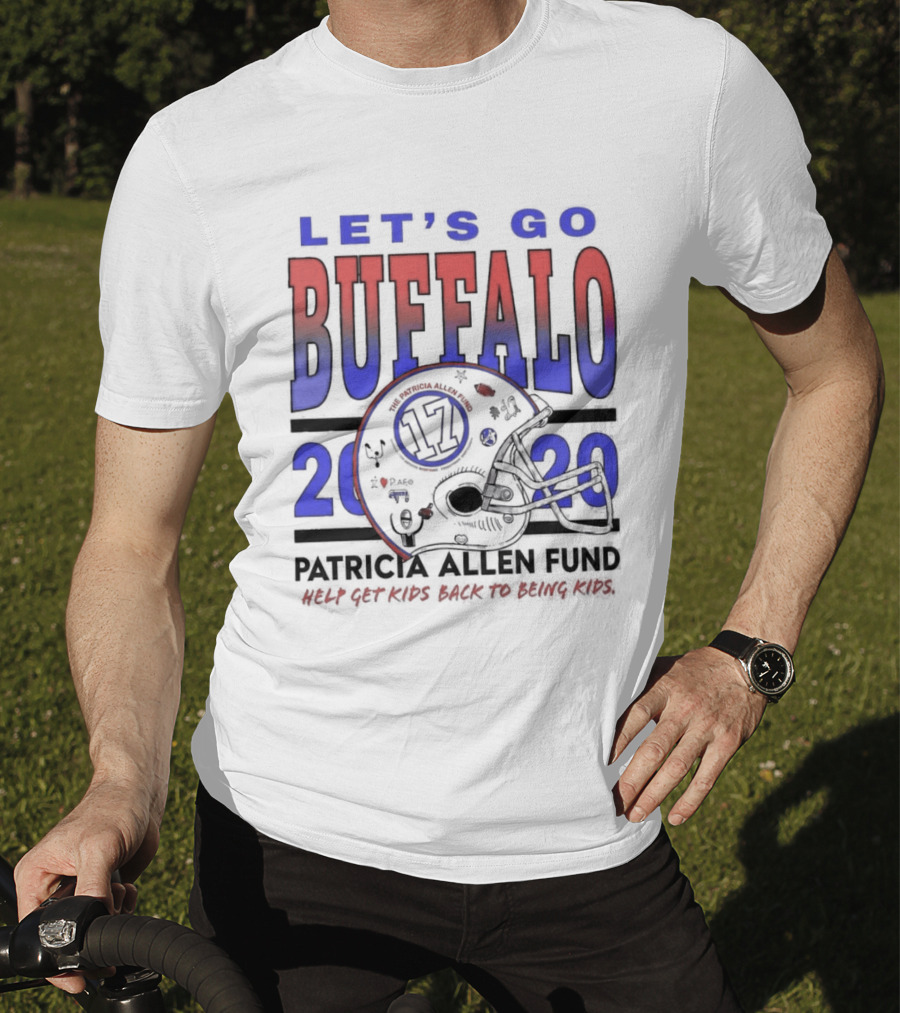 Let's Go Buffalo Patricia Allen Fund 2020 17 Helmet T-Shirt